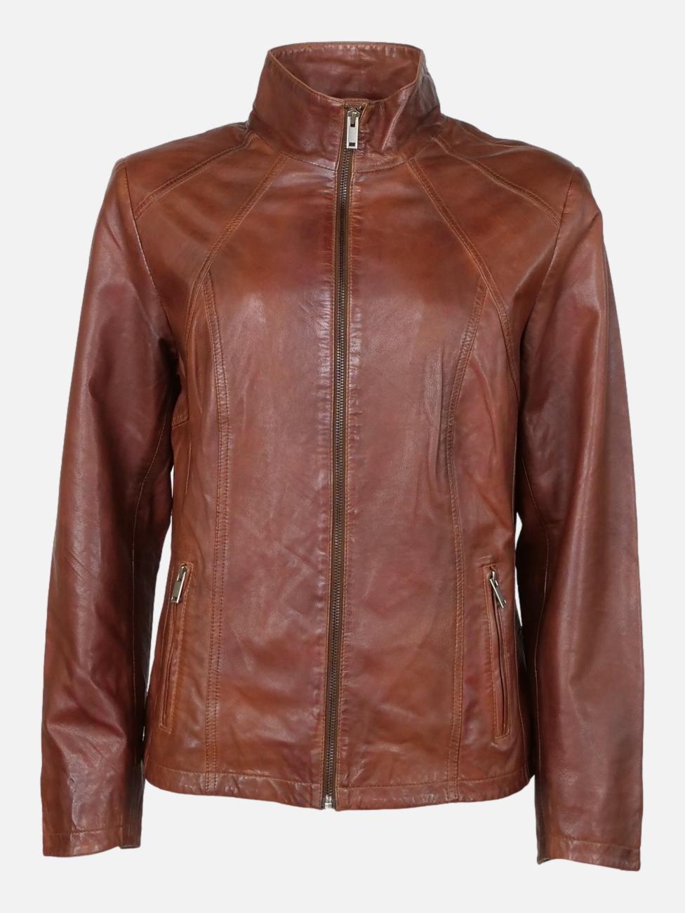 P 14-02 - Komfort, 60 cm. - Lammepolsk nappaskinn - Cognac
