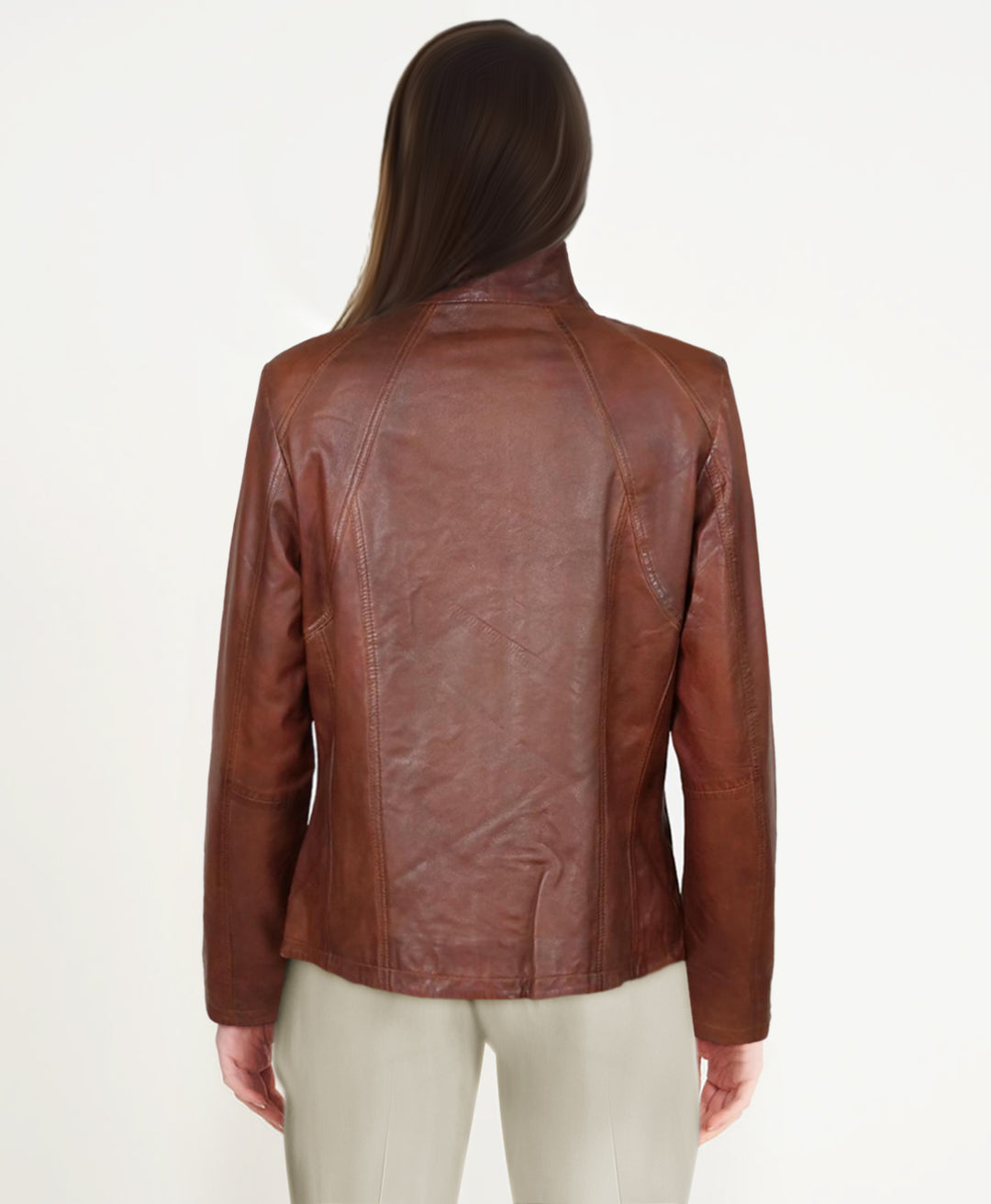 P 14-02 - Komfort, 60 cm. - Lammepolsk nappaskinn - Cognac