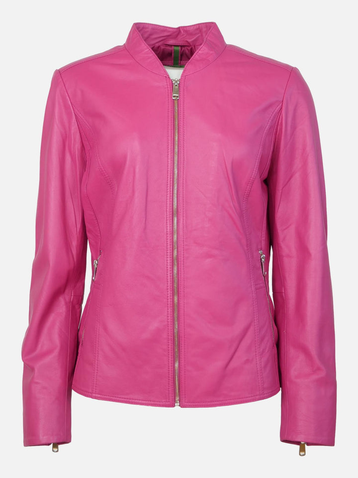 Penelope, 56 cm. - Lams Dior-leer - Dames - Fuchsia