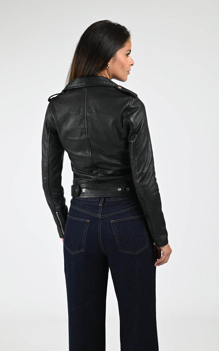 Black Lambskin Perfecto - Women