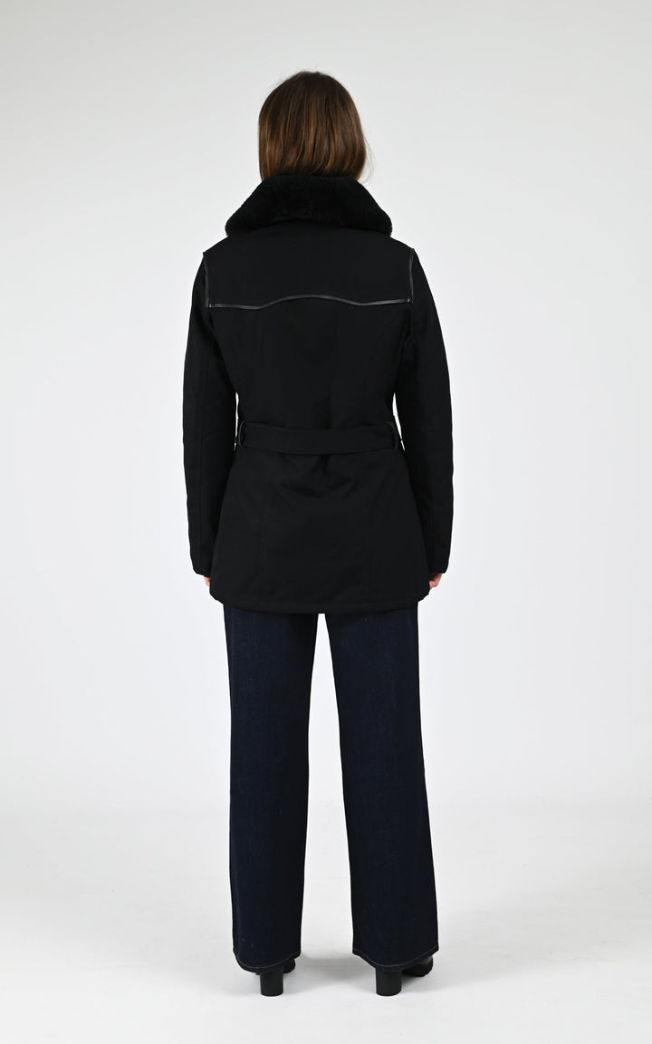 Authentic Black Canvas Canadian Jacket - Women