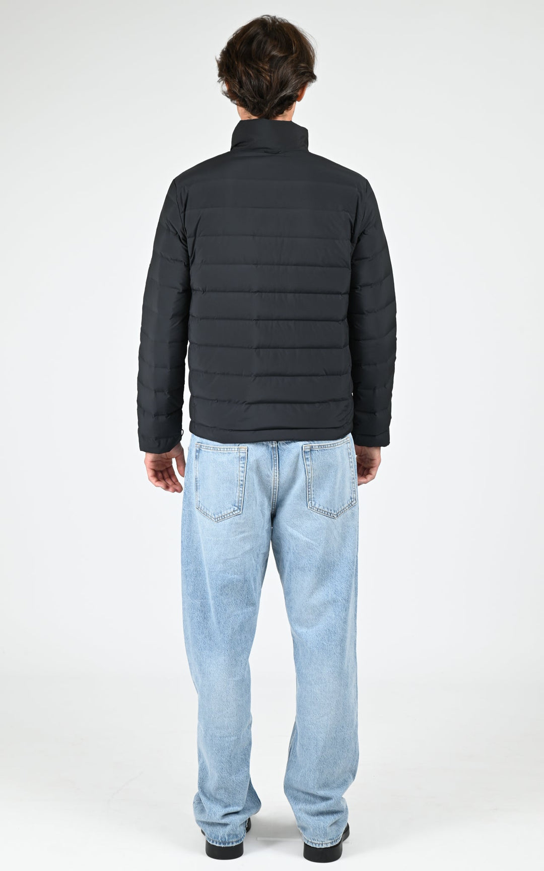 Black Short Puffer Jacket - Men