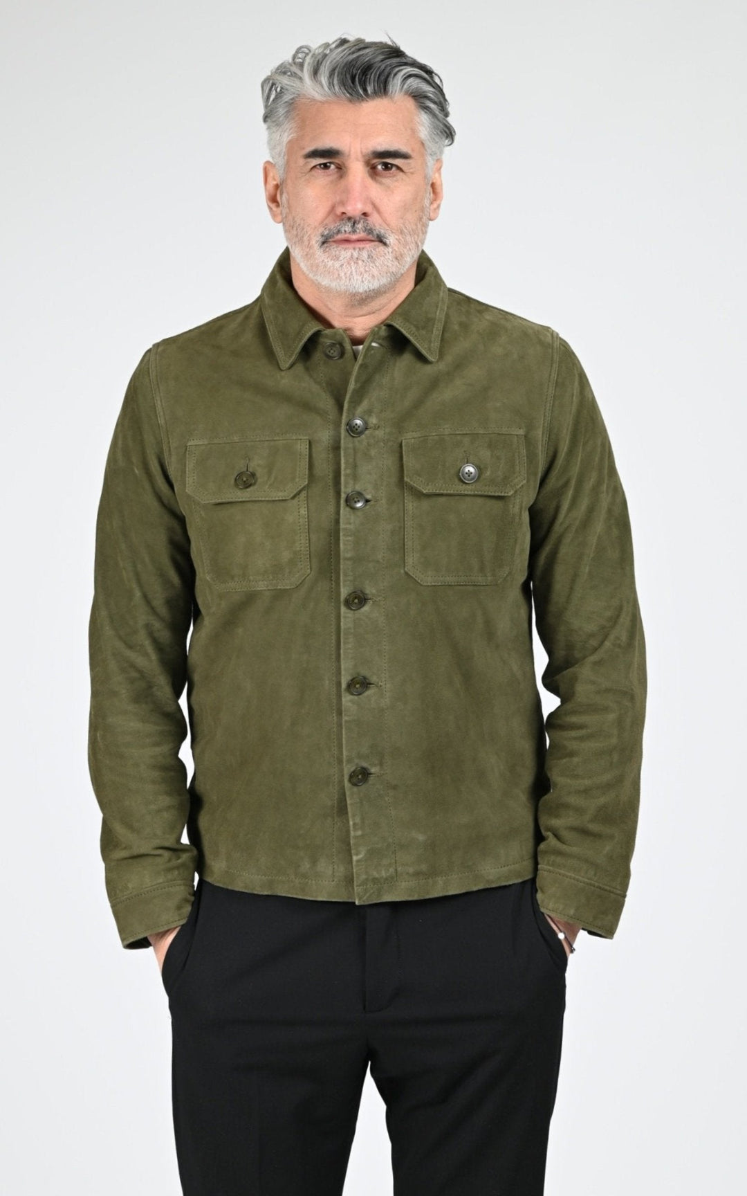 A "LCBRONXS" Kaki Schott Veste Homme closed photo