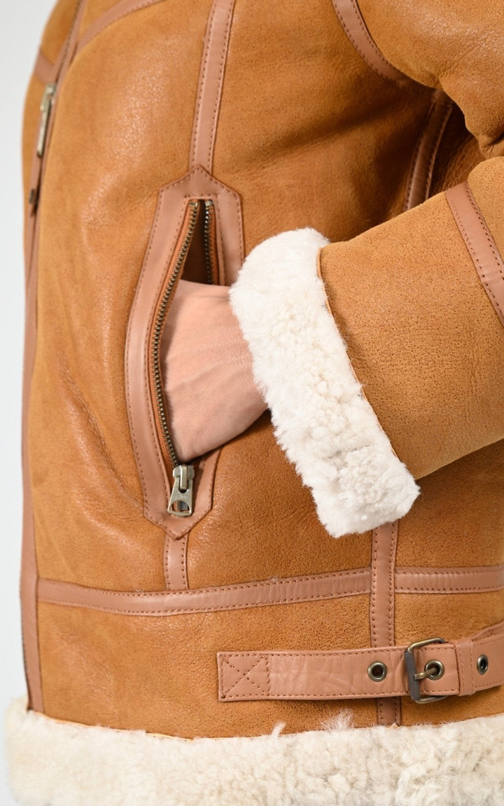 Bombardier Df Femme Schott, modèle Lcw ashley2 de couleur amber
