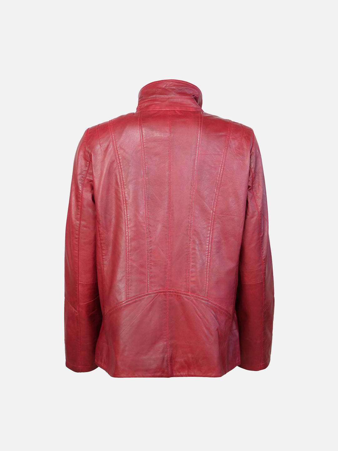 Nieuwe Iden - Comfort, 65 cm. - Lamb Malli Leren Jas - Dames - Rood