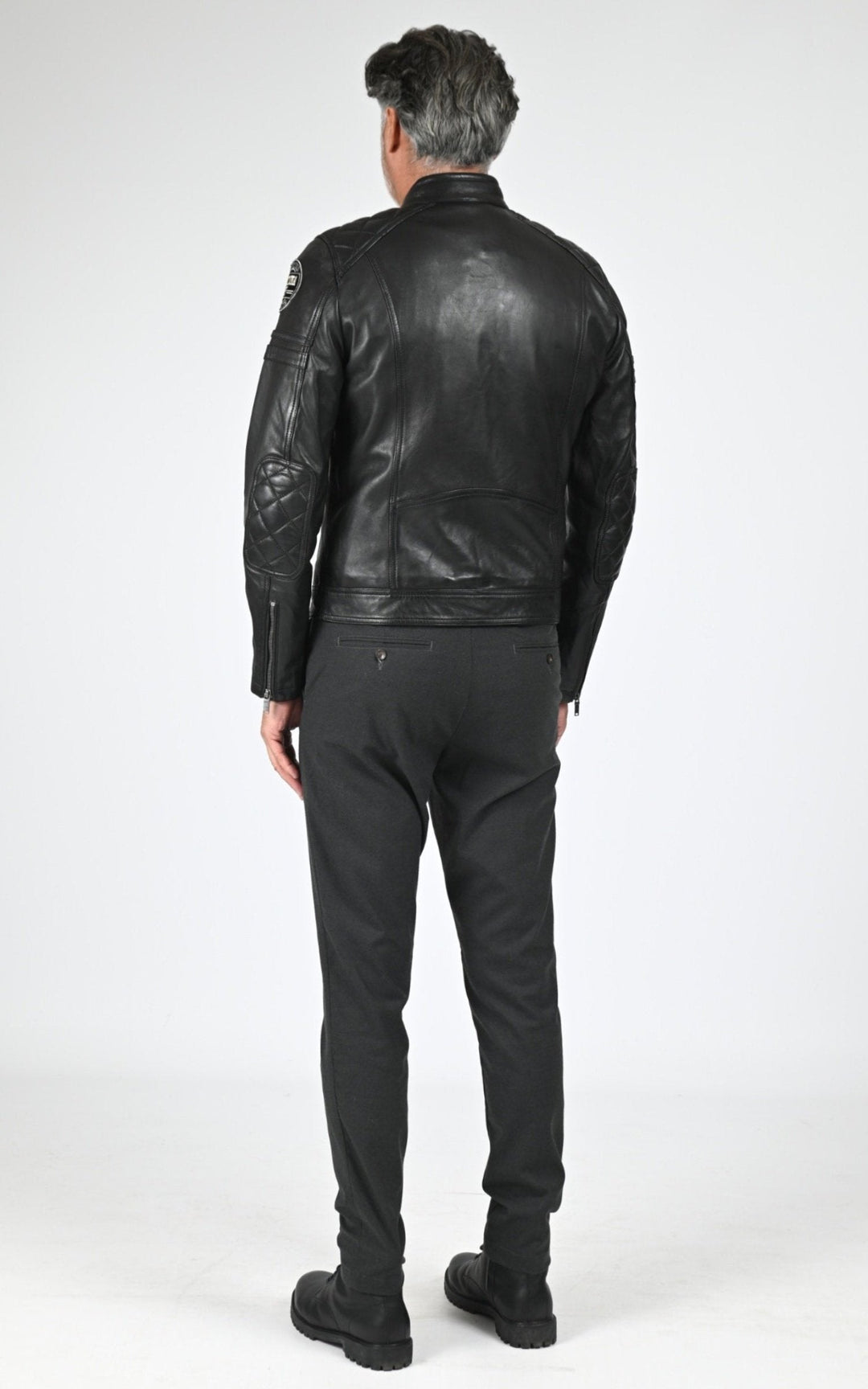 Blouson Cuir Homme Daytona 73, modèle Nieto 104382 de couleur black/black