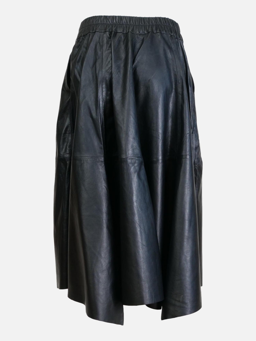 Venla nederdel, 80 cm. - Lammelæder - Dame - Sort