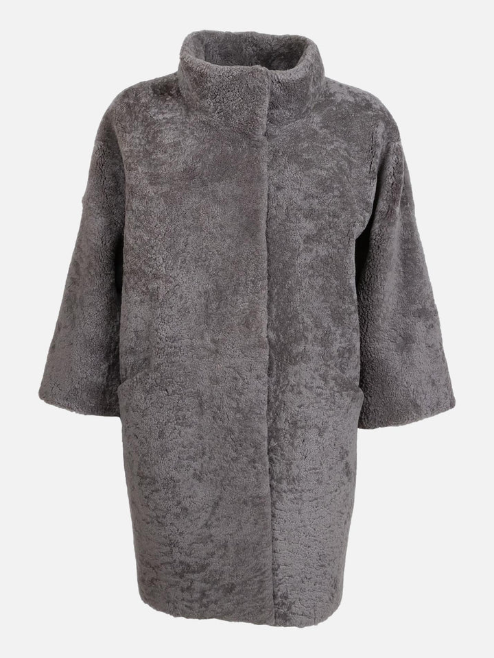 Harlette, 85 cm. - Collar - Cordero Rizado - Mujer - Taupe