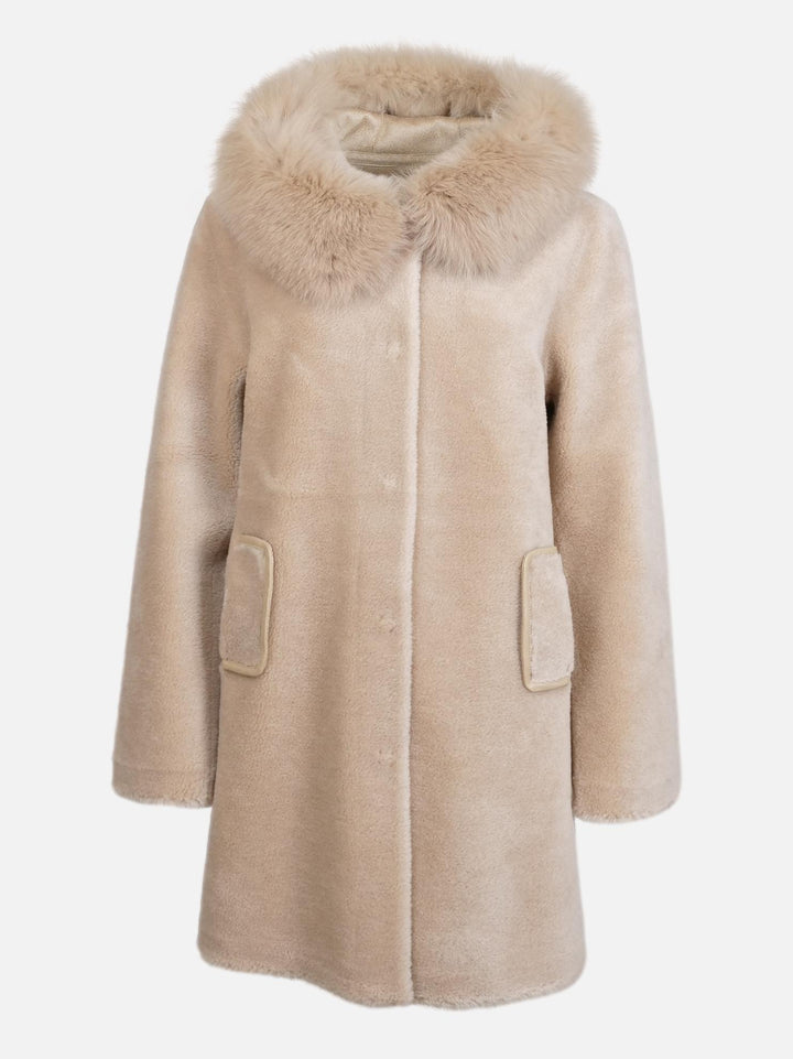 Ganix, 85 cm. - Hætte - Air Wool - Damer - Light Camel