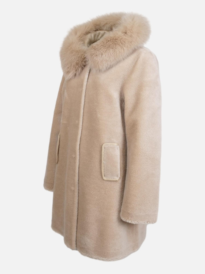 Ganix, 85 cm. - Hætte - Air Wool - Damer - Light Camel
