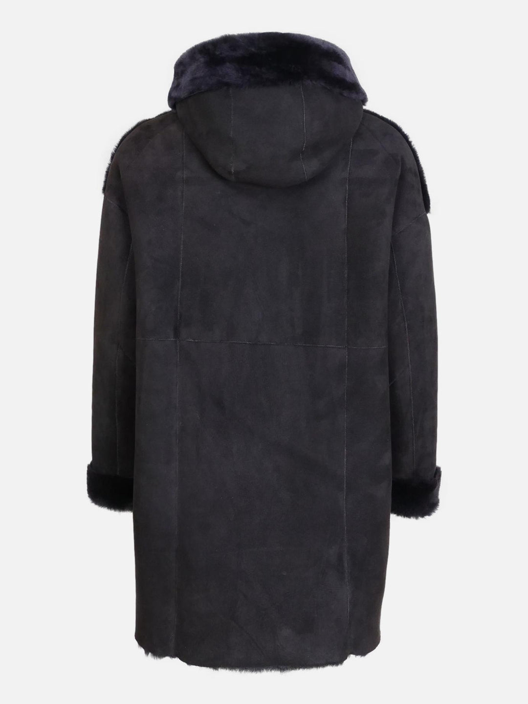 Hazira, 85 cm. - Capuchon - Suede Lamb - Dames - Segred Grey