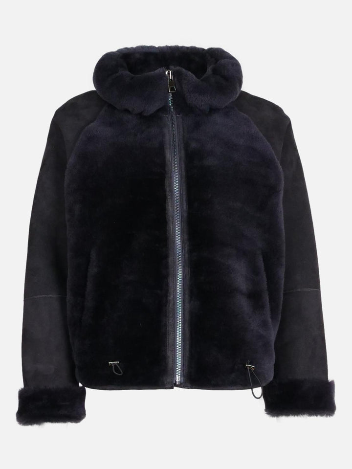 Hosana, 61 cm. - Kraag - Suede Lamb - Dames - Segred Grey