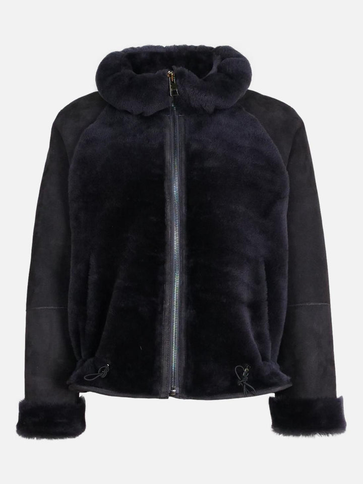 Hosana, 61 cm. - Kraag - Suede Lamb - Dames - Segred Grey