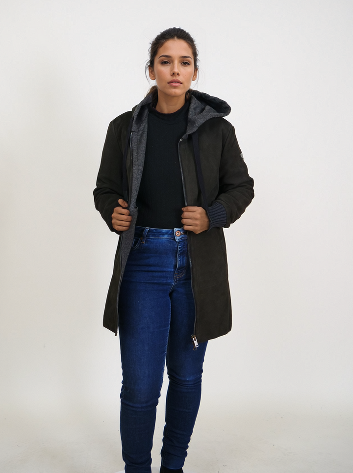 Harper, 78 cm. - Geitensuède - Dames - Antraciet