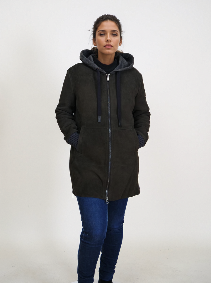 Harper, 78 cm. - Geitensuède - Dames - Antraciet