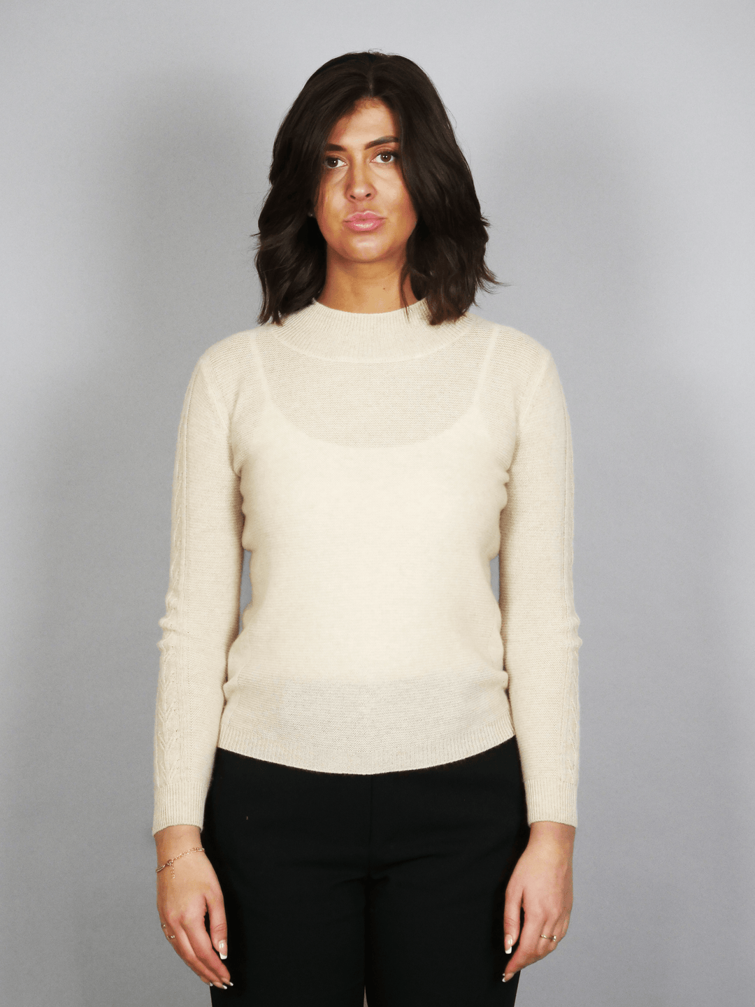 Maglia MKI - 100% Cashmere - Accessori - Beige Chiaro