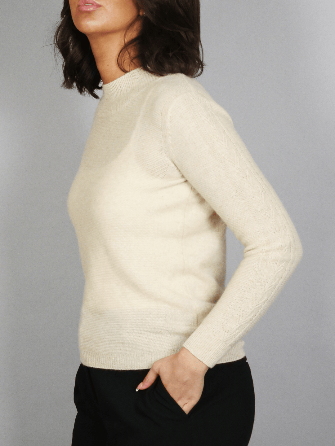 Maglia MKI - 100% Cashmere - Accessori - Beige Chiaro