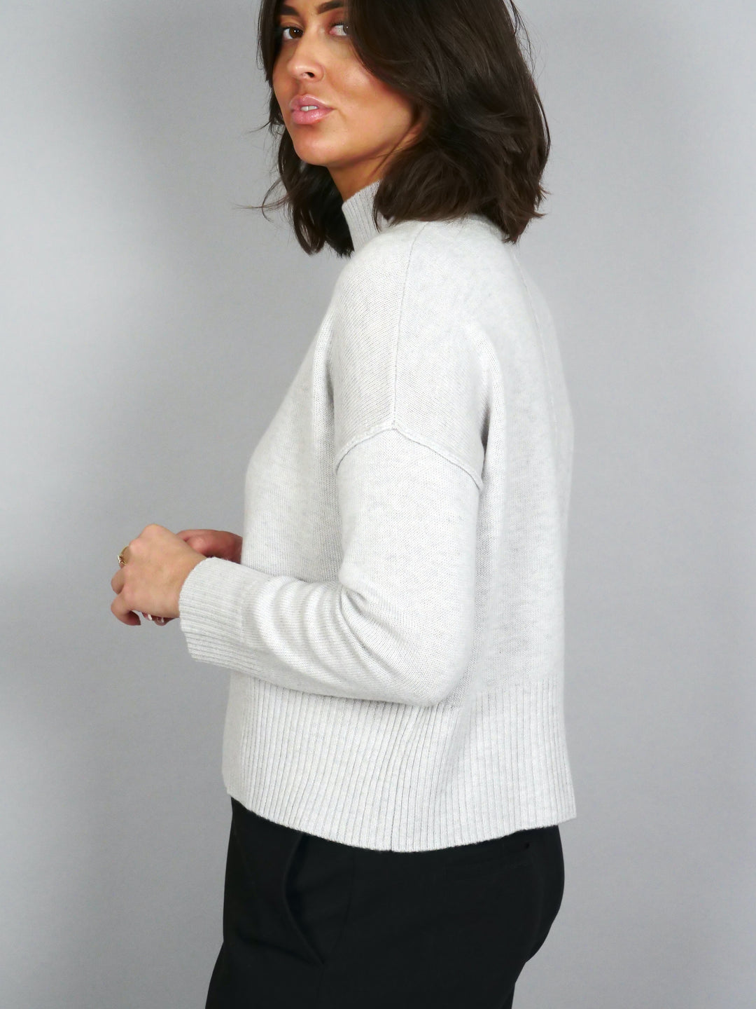 SY-23080 Jersey - 100% Lana - Mujer - Gris Claro