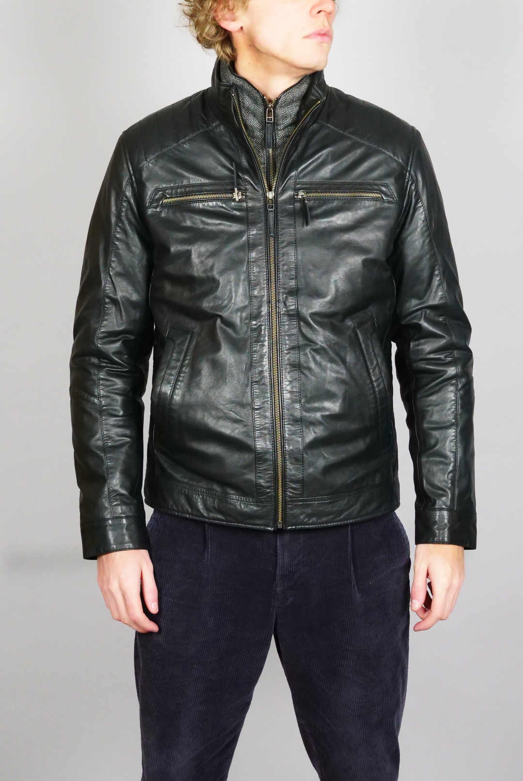 Smart - Lam Malli Leer - Heren - Zwart