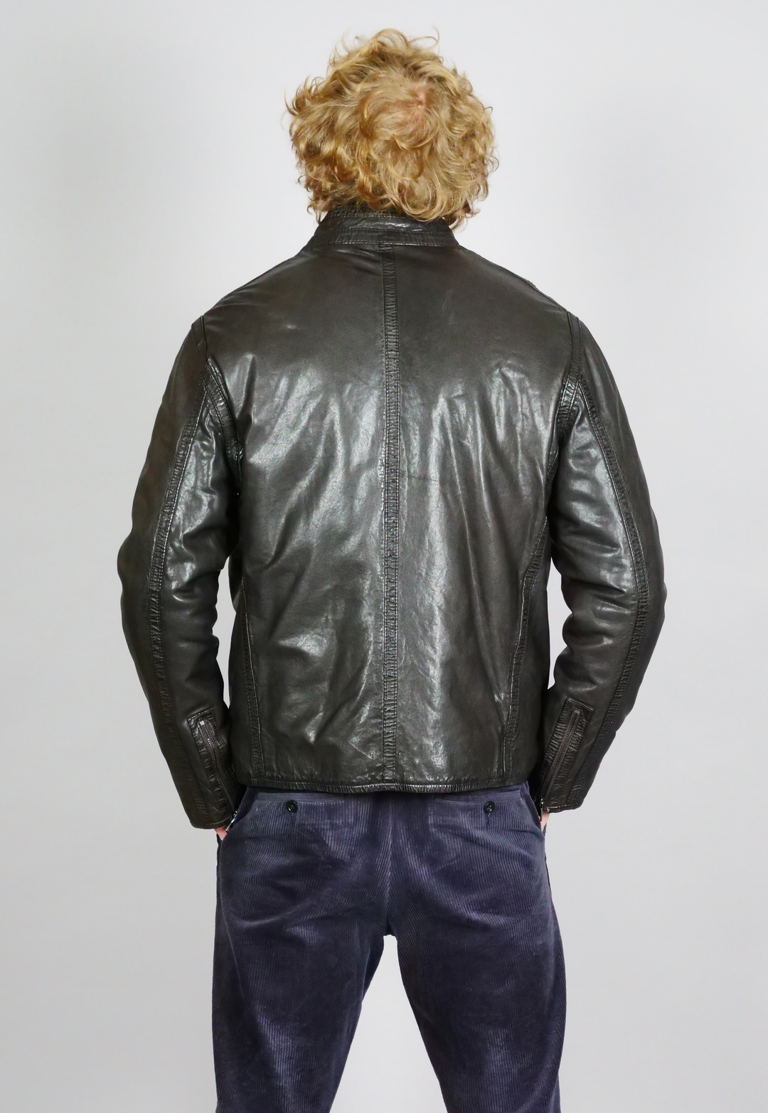 Keifer, 66 cm. - Læderjakke - Herrer - Mørkebrun
