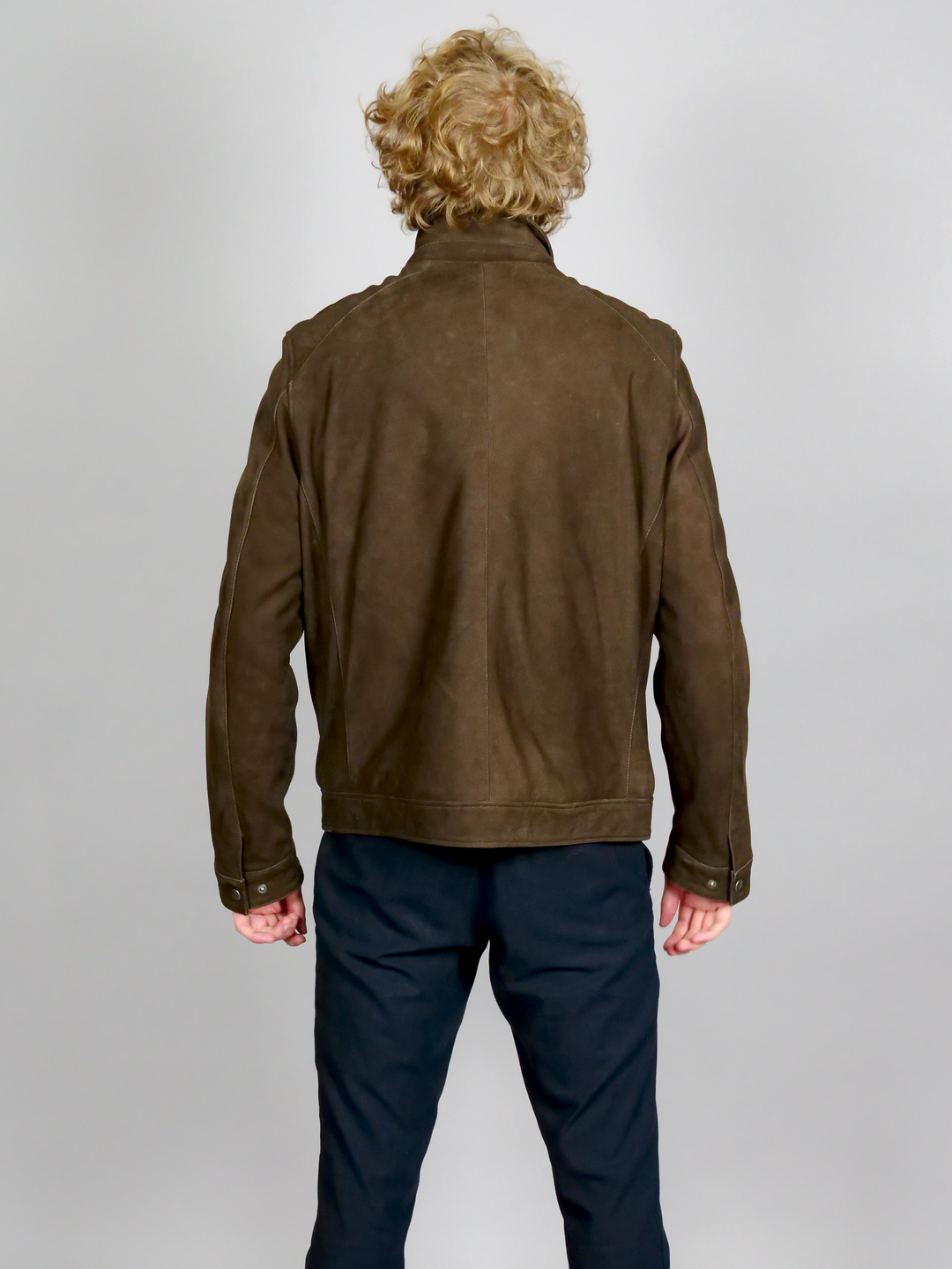M-123088, 66 cm. - Lammnubuklederjacke - Herren - Braun