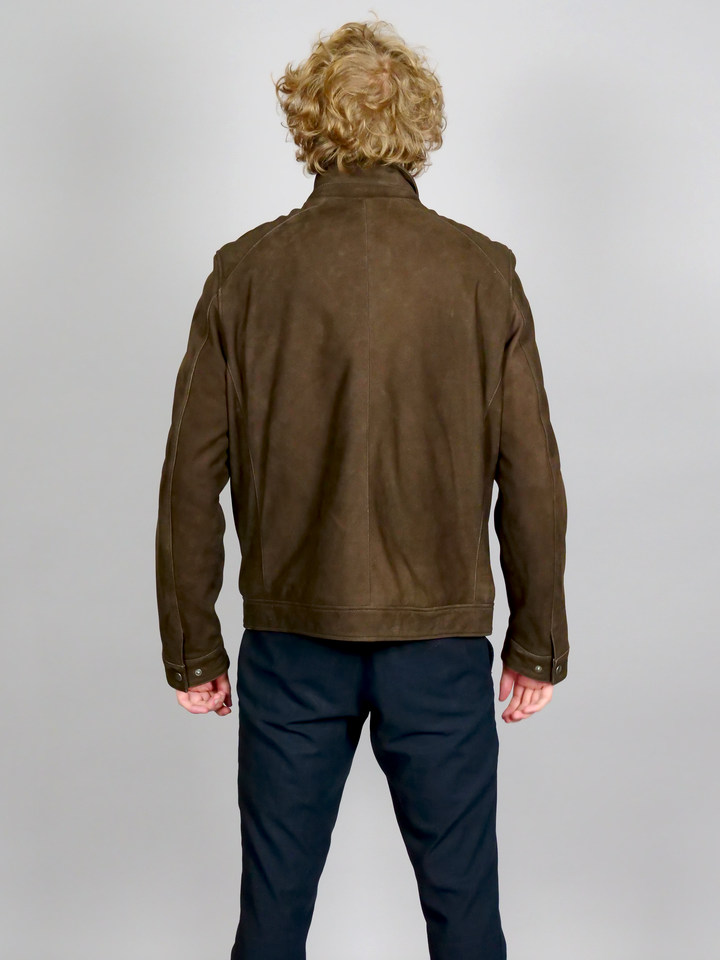 M-123088, 66 cm. - Lammnubuklederjacke - Herren - Braun