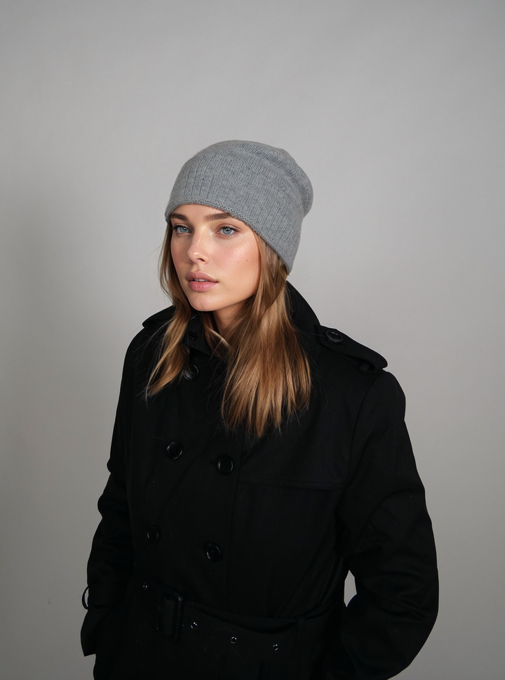 SY-HT2402F Hat - 100% PureCashmere - Tilbehør - Grå