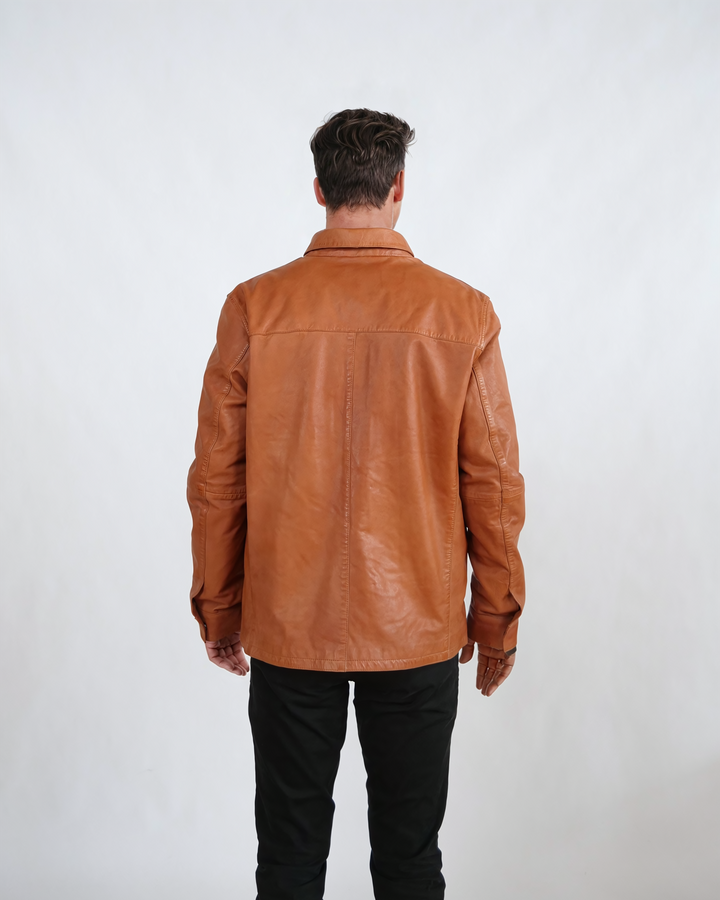 Ian, 70 cm. - Lamsleer - Heren - Cognac
