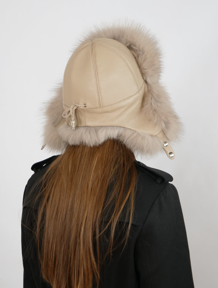 202 Fox Trapper Hat Fox - Accesories Beige