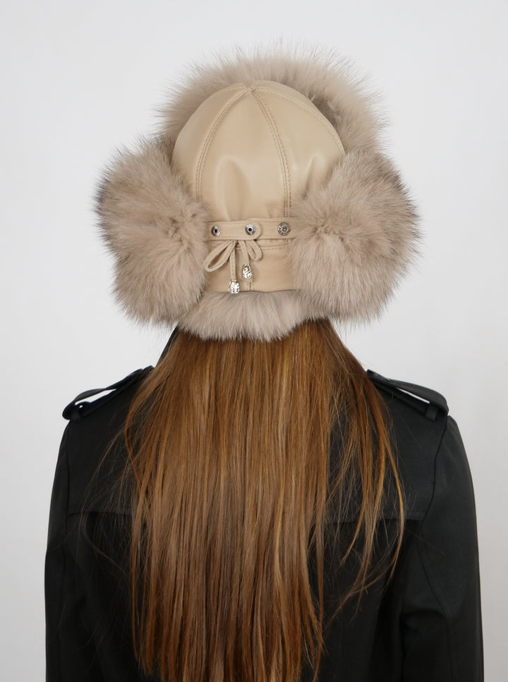 202 Fox Trapper Hat Fox - Accesories Beige