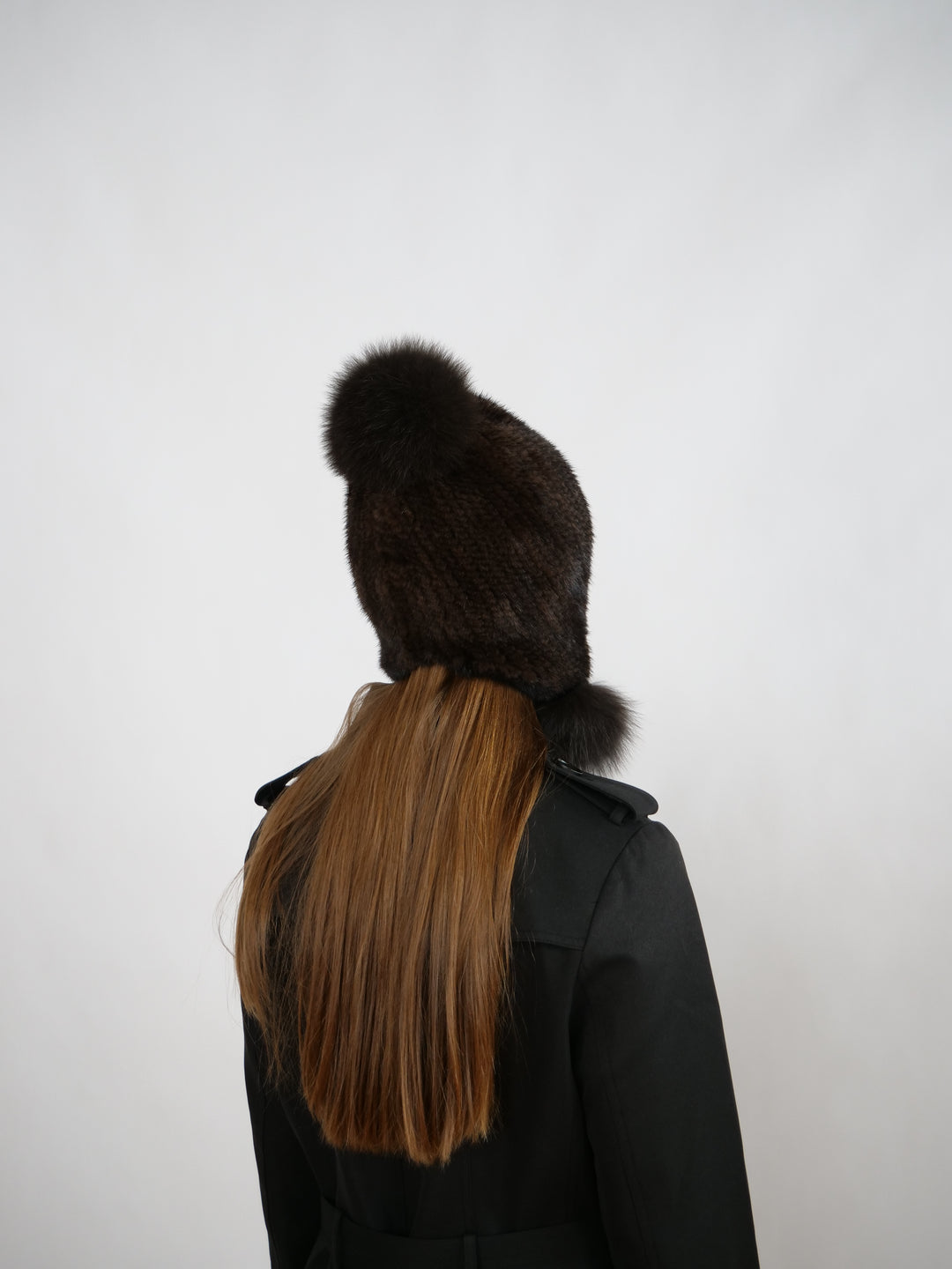 HL22C040 Mink Gebreide Muts - Mink Gebreid - Accessoires - Bruin
