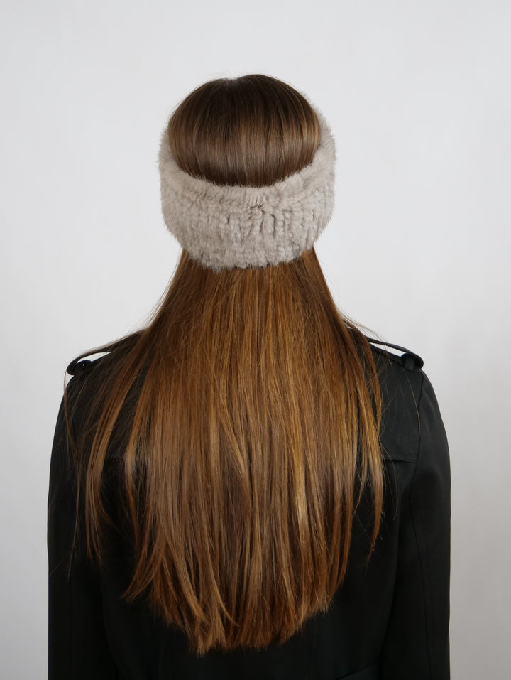 Gebreide Hoofdband - Mink Knitted - Accessoires - Grijs