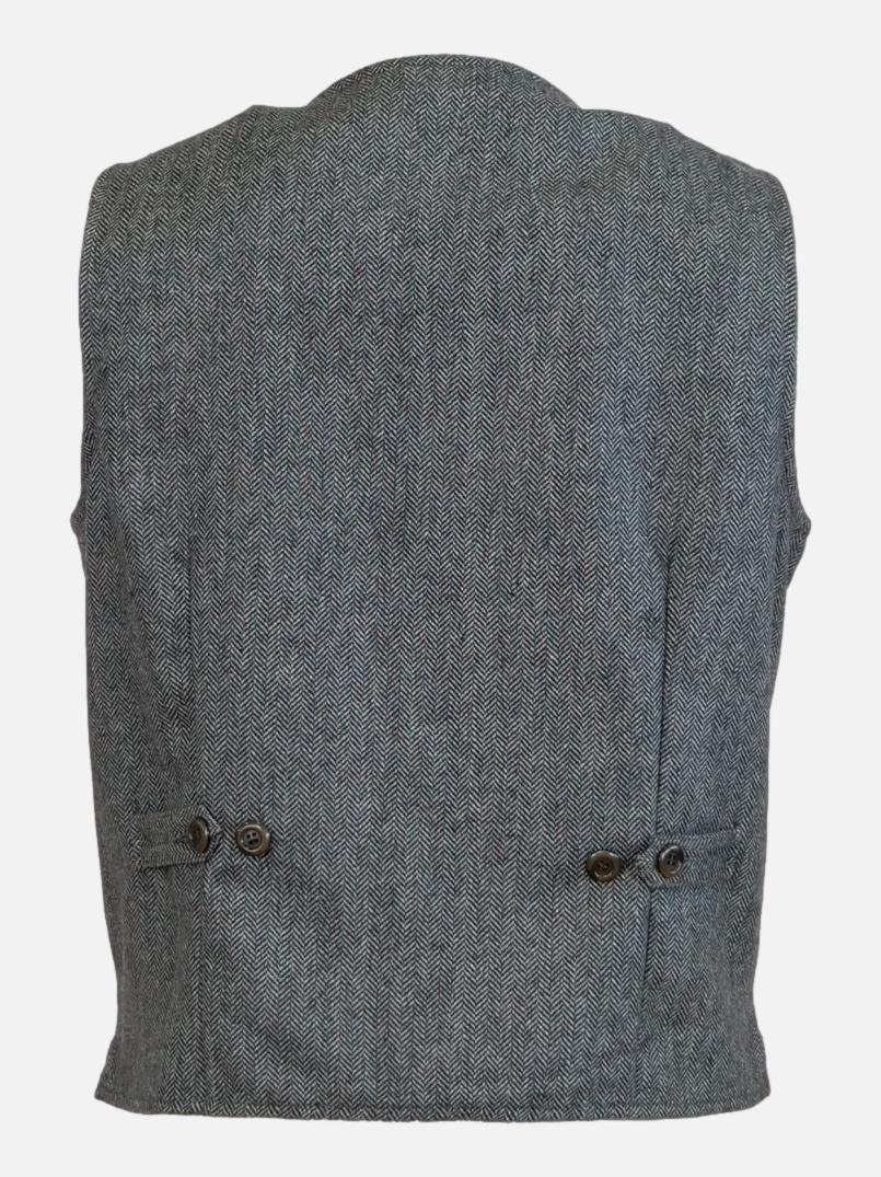 Renzovest, 60 cm. - Geitensuèdeleer - Heren - Grijs