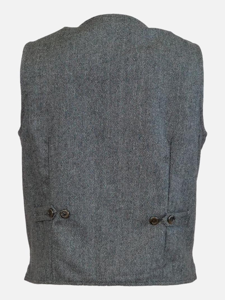 Renzovest, 60 cm. - Geitensuèdeleer - Heren - Grijs