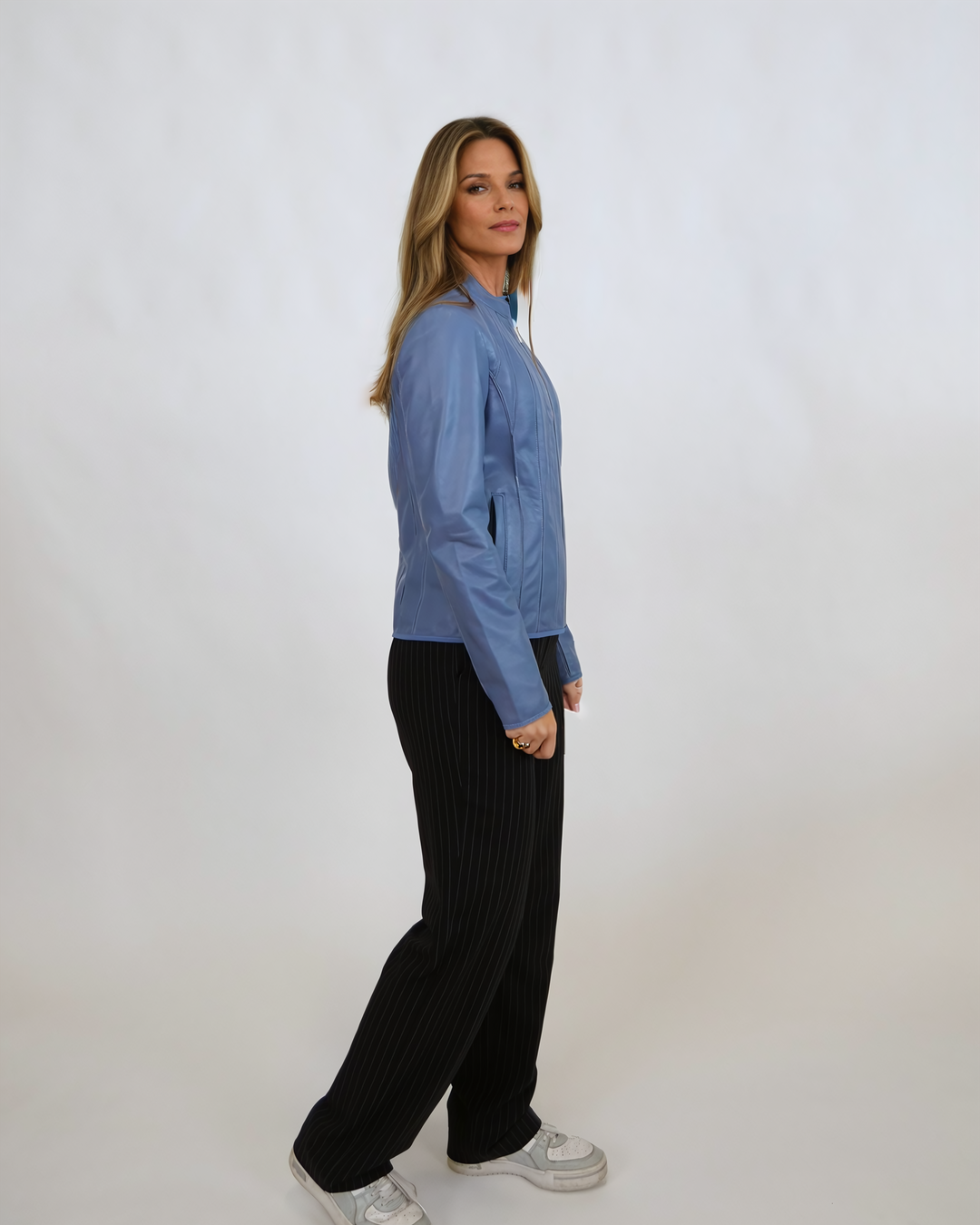Lynx, 56cm. - Lams Dior-leer - Dames - Elementair blauw