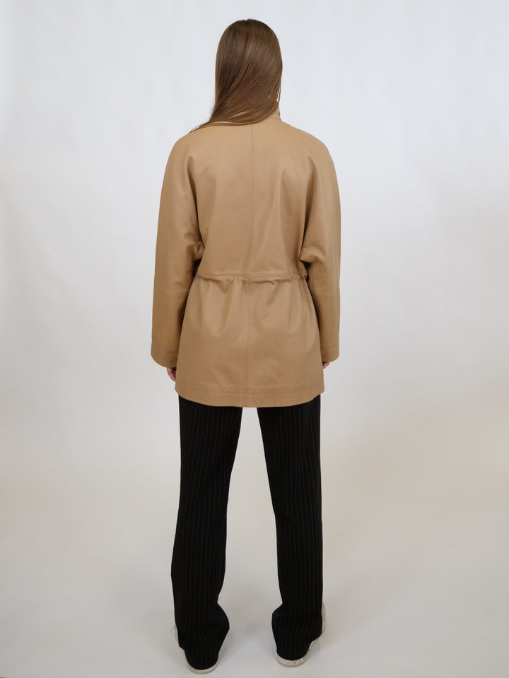 Idealie, 75 cm. - Lams Dior-leer - Dames - Latte