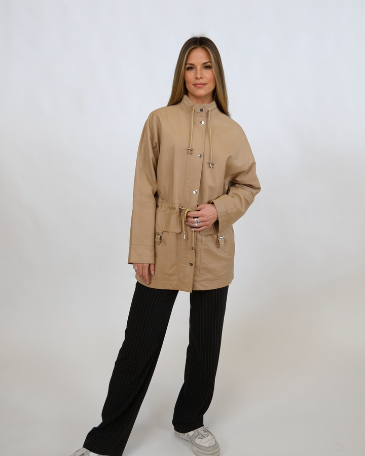 Idealie, 75 cm. - Lams Dior-leer - Dames - Latte