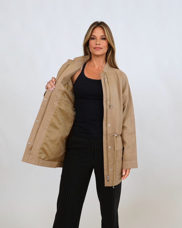 Idealie, 75 cm. - Lams Dior-leer - Dames - Latte
