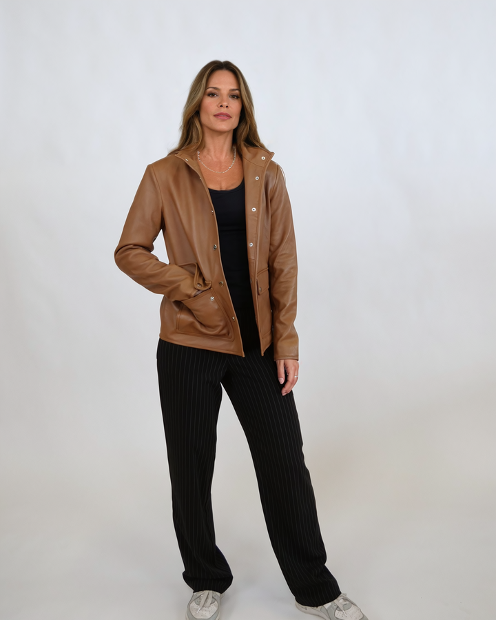 Ilina, 61 cm. - Lams Dior-leer - Dames - Karamel