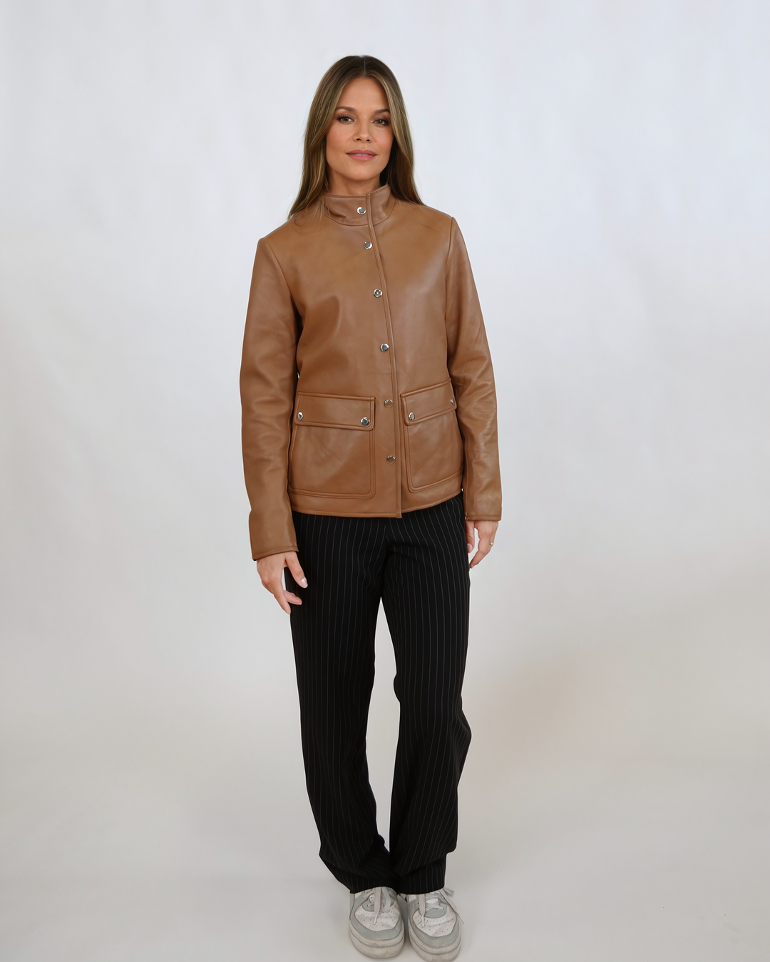 Ilina, 61 cm. - Lams Dior-leer - Dames - Karamel
