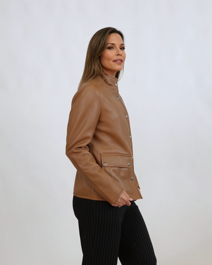 Ilina, 61 cm. - Lams Dior-leer - Dames - Karamel