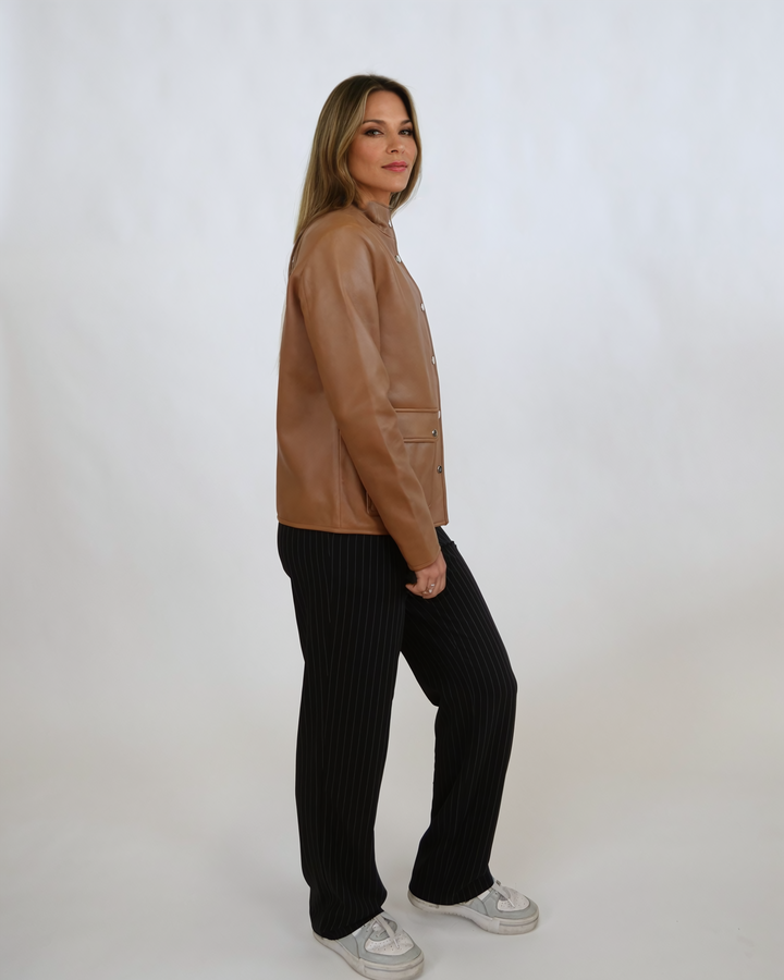 Ilina, 61 cm. - Lams Dior-leer - Dames - Karamel