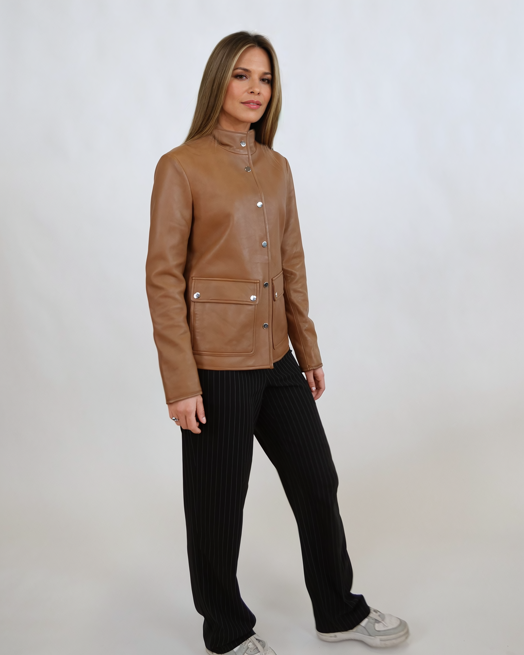 Ilina, 61 cm. - Lams Dior-leer - Dames - Karamel