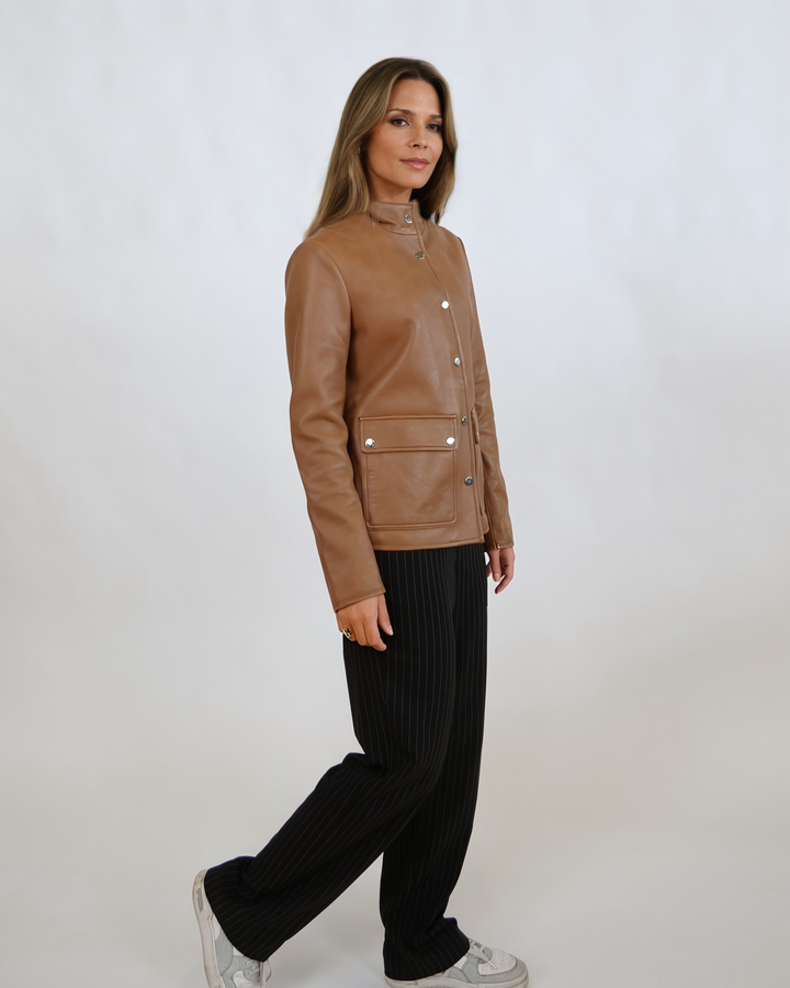 Ilina, 61 cm. - Lams Dior-leer - Dames - Karamel