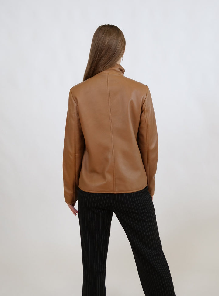 Ilina, 61 cm. - Lams Dior-leer - Dames - Karamel