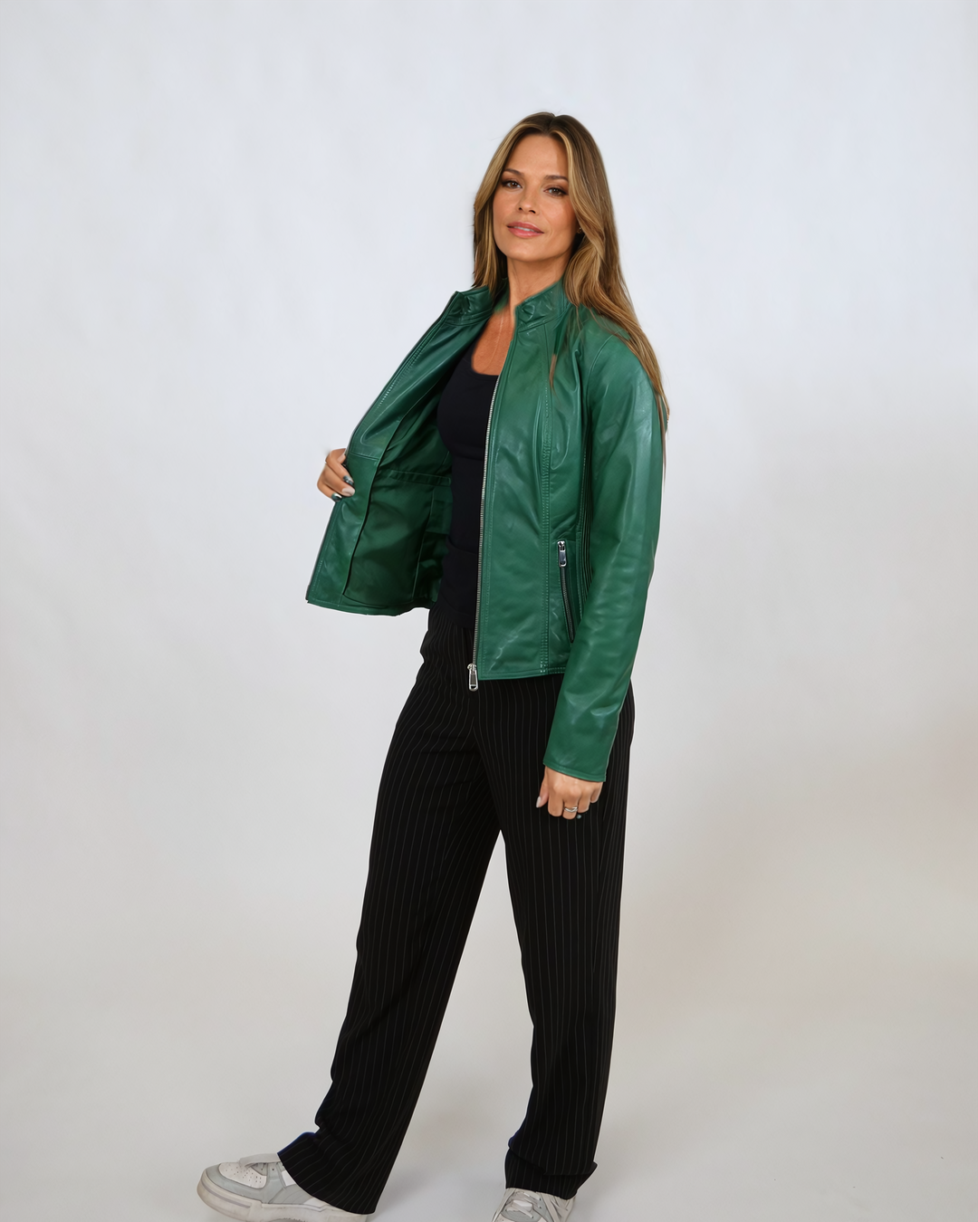 Magalie, 55 cm. - Lam Dior-leer - Dames - Nieuw groen