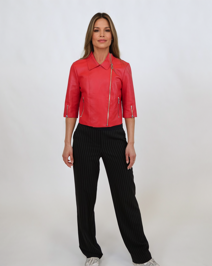 Ditte, 45 cm. - Lamb Dior Bonded Leather - Naiset - Radient Red
