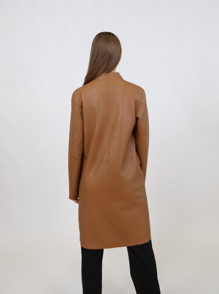 Elena, 97 cm. - Lamb Dior Bonded Leather-Dames - Karamel