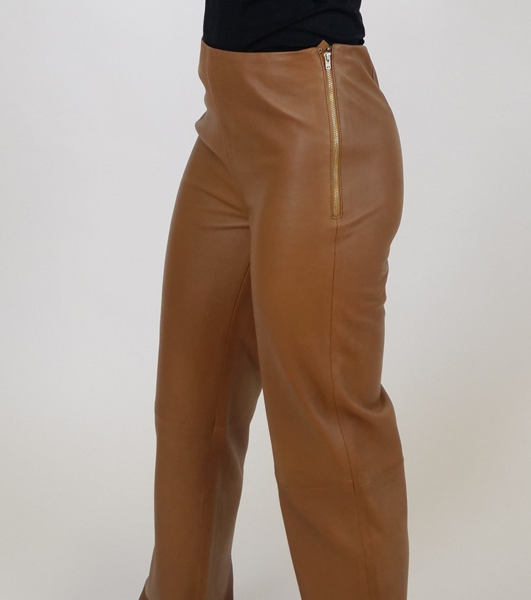 Kathleen Broek - Lam Dior Bonded Leather-Dames - Karamel