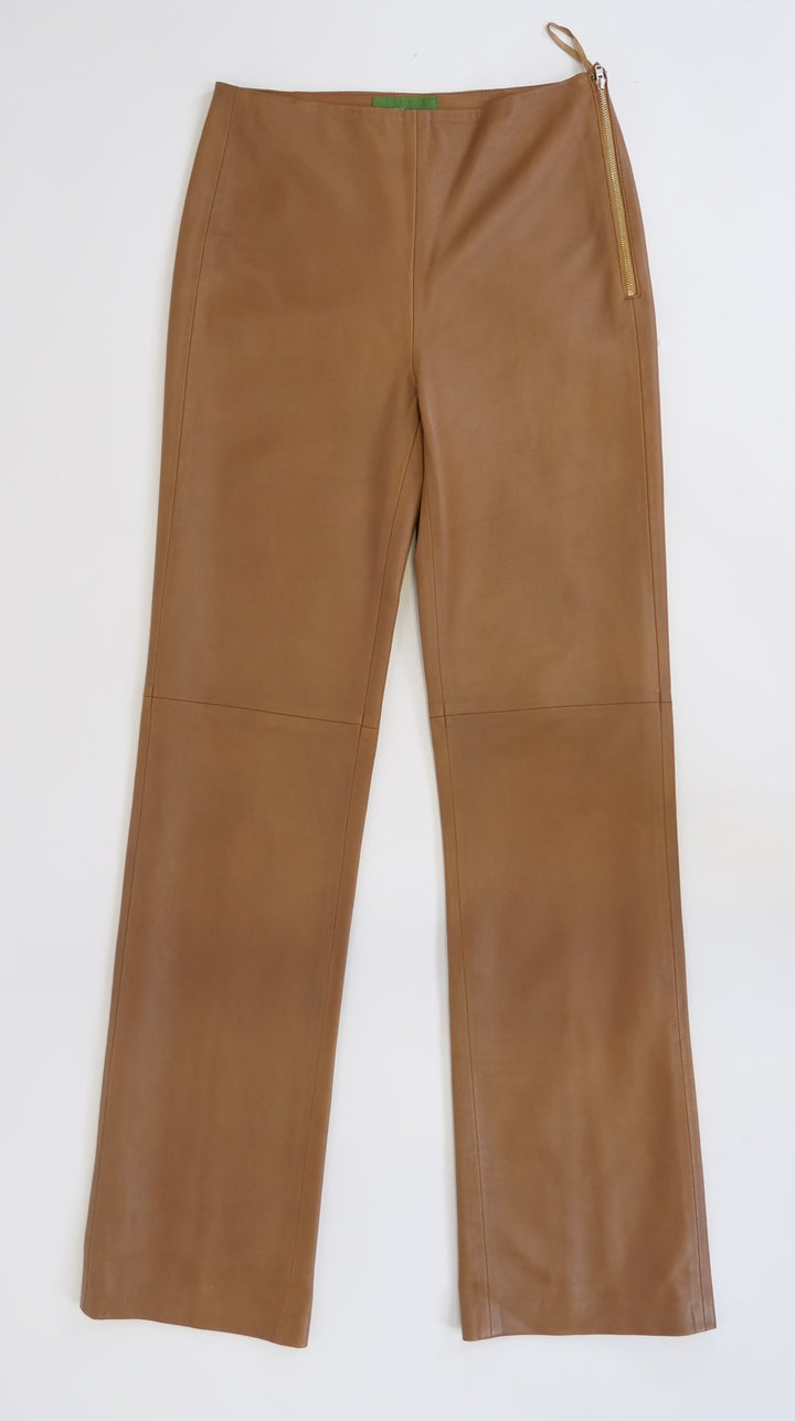 Kathleen Broek - Lam Dior Bonded Leather-Dames - Karamel